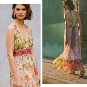 Anthropologie Malibu Maxi floral dress